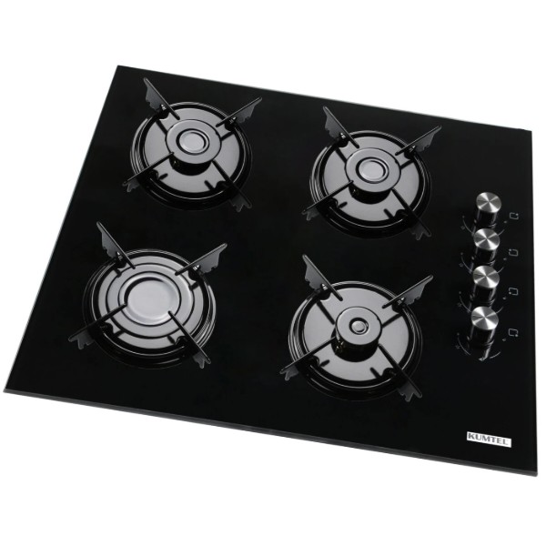 Фото - Варочная панель газовая Kumtel KO-40TAHDF BLACK GLASS